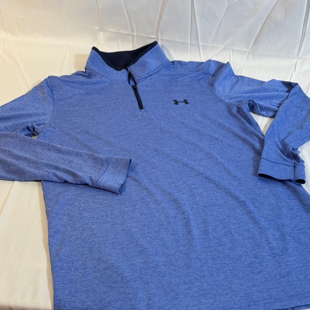 Under Armour Men's Heather Blue Quarter-Zip Pullover